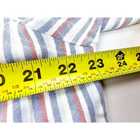 Brooks Brothers Red Fleece Size Large Mens Red White Blue Stripe Logo S/S Shirt - Picture 2 of 12